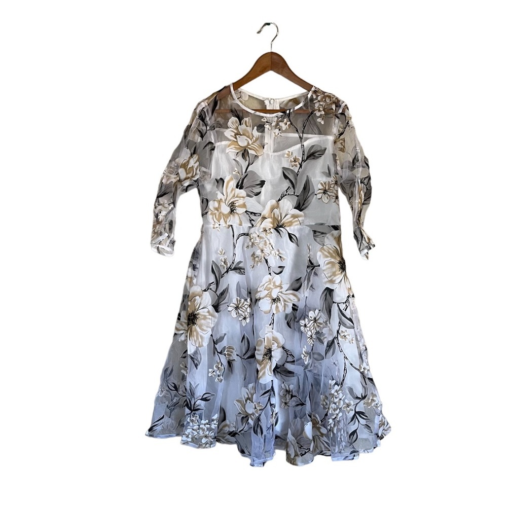 3/$20 NWT Order Plus Organza Floral Dress